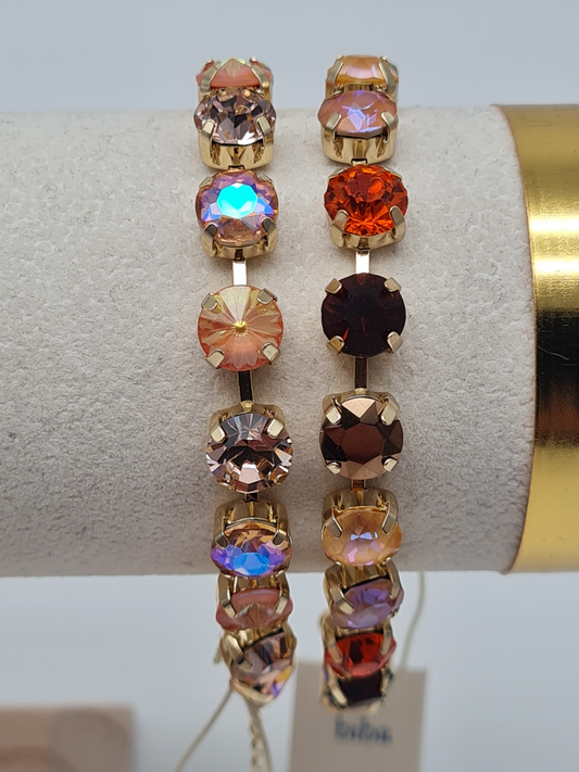 Biba Armband mit Auffällige Strass-Steinchen in Hellen und in Dunklen Farben