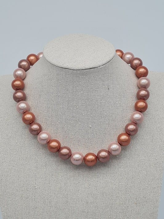 Biba Halskette Perlen "Space Beads"  in Beige Pastels
