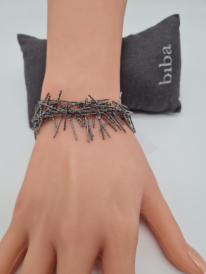 Biba Armband "Spikes" wie ein Charleston Kleid am Arm, in Roségold, Gun Metal oder Silberfarben (Kopie)