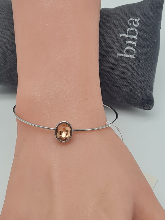 Biba Armreif, filigran mit eingefasster Strass-Stein in Apricot Farben