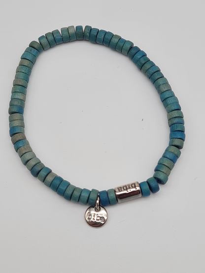 Biba Armband elastisch mit kleine Holzperlen in verschiedene Farben