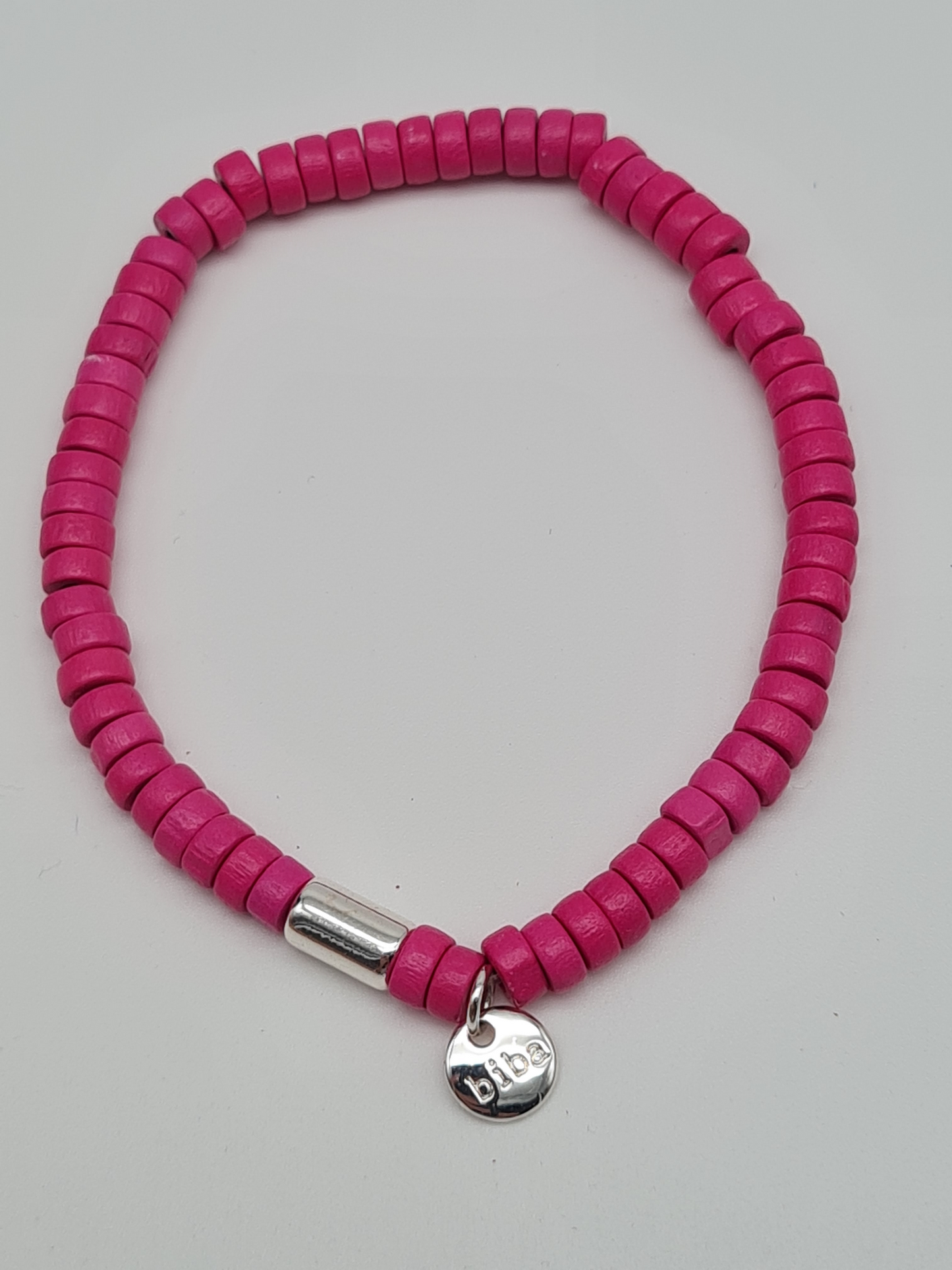 Biba Armband elastisch mit kleine Holzperlen in verschiedene Farben