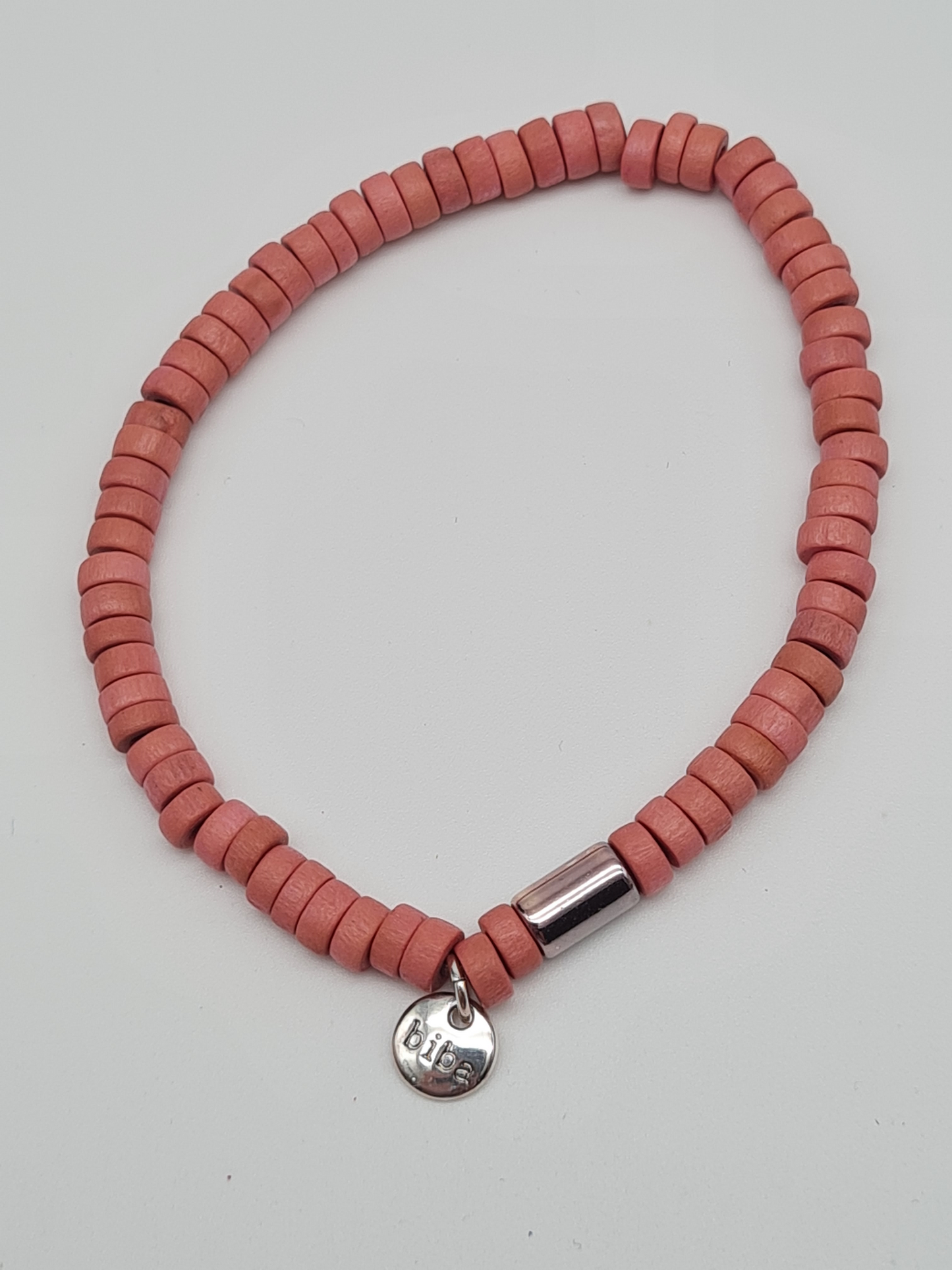 Biba Armband elastisch mit kleine Holzperlen in verschiedene Farben