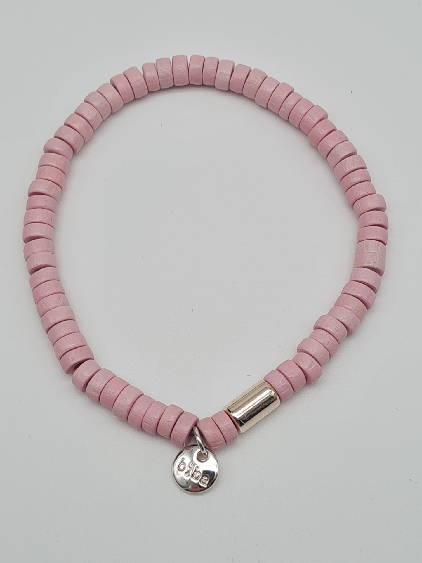 Biba Armband elastisch mit kleine Holzperlen in verschiedene Farben