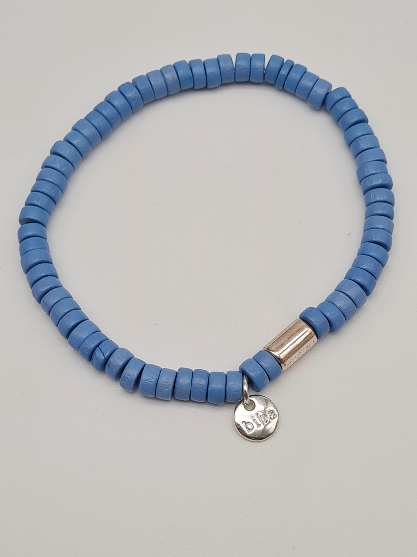 Biba Armband elastisch mit kleine Holzperlen in verschiedene Farben