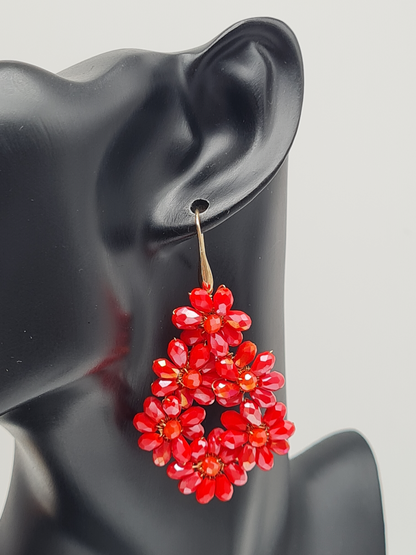 Biba Ohrringe, Ohrhänger in Tropfen Blumen Form in verschiedene Farben