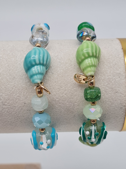 Biba Armband elastisch "Sea Life" Maritime Schmuck, in Grün oder Blau
