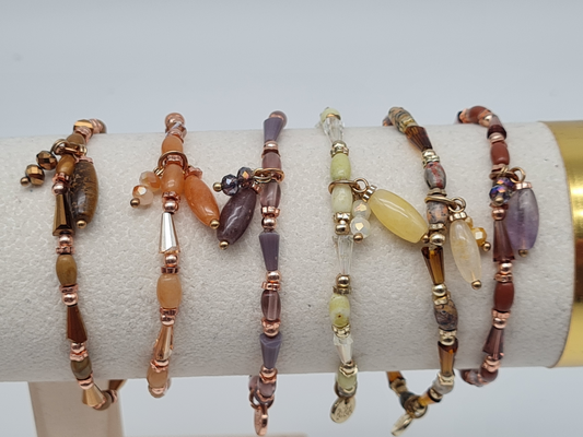 Biba Armband elastisch mit Anhänger in verschiedene Farben zum Kombinieren