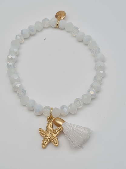 Biba Armband elastisch Crystal Perlen mit Tierischen Anhänger, verschiedene Farben