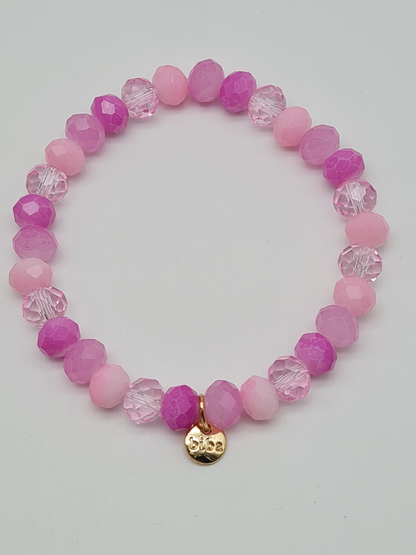 Biba Armband elastisch Crystal Perlen in bunte Farben, ideal zum Kombinieren