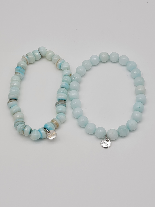 Biba Armband elastisch ein Wolkenhimmel am Arm, Hellblau