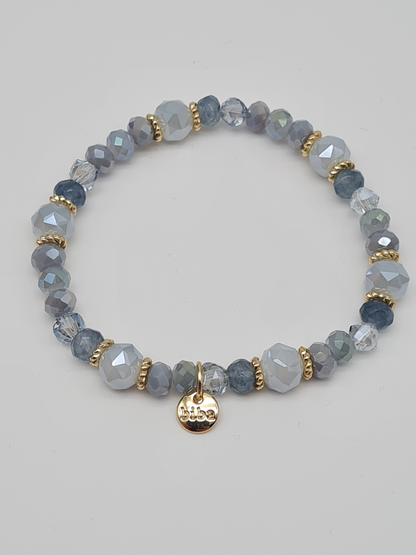 Biba Armband elastisch Crystal Steinchen in Grau, Lila- oder Schwarz
