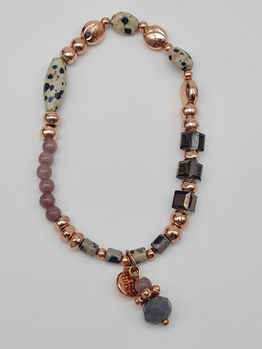 Biba Armband elastisch in Goldkupfer Naturtöne