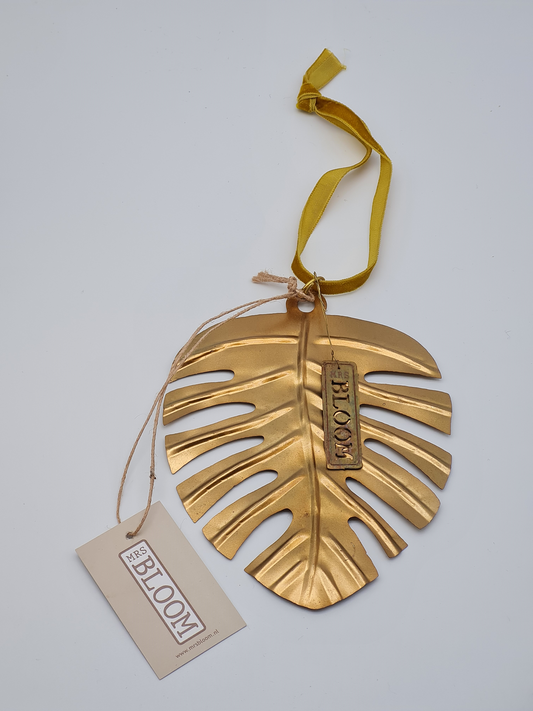Anhänger von "Dutch Style", Weihnachtsanhänger, Fensterdeko Goldenes Tropenblatt