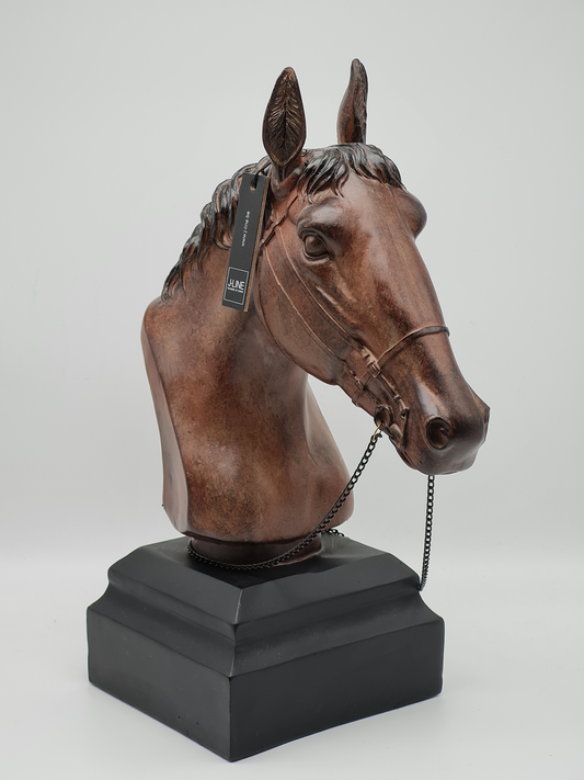 Pferdekopf von J-Line, Polyresin -  Tischdekoration, Wohndeko, Figur