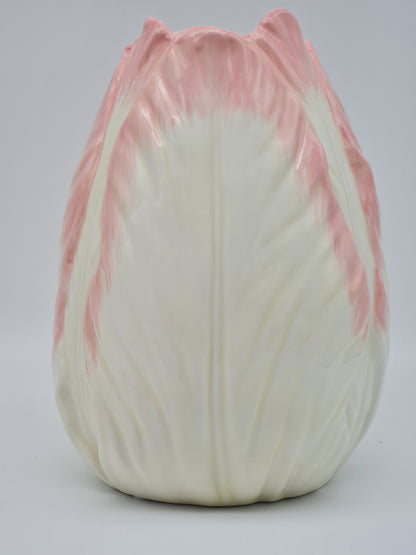 Traumhafte Vase im Tulpenmotiv Cremeweiß bis Zartrosa von Housevitamin