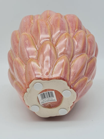 Traumhafte Vase im Schuppenmotiv in Altrosa von Scheulen