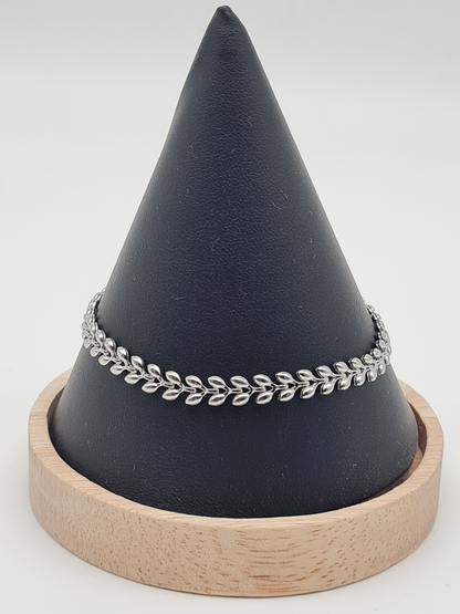 Yehwang Armband,  Blättermotiv Filigran in  Silberfarben , Kombinierbar