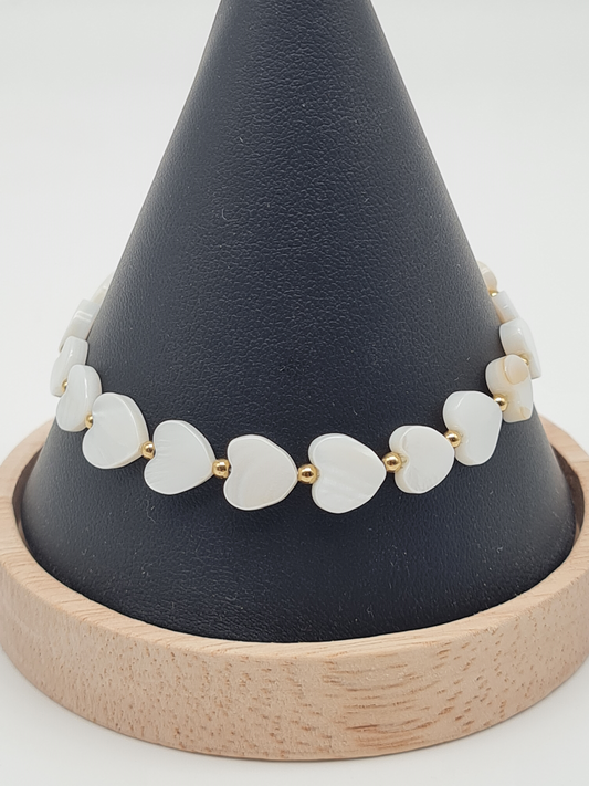 Yehwang Armband, Herzarmband - Strandkollektion Weißgold Farbe Muschelschale