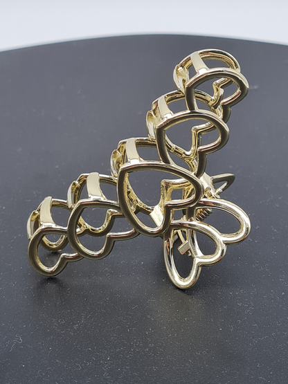 Yehwang Haarklammer Love All Over - Goldfarben