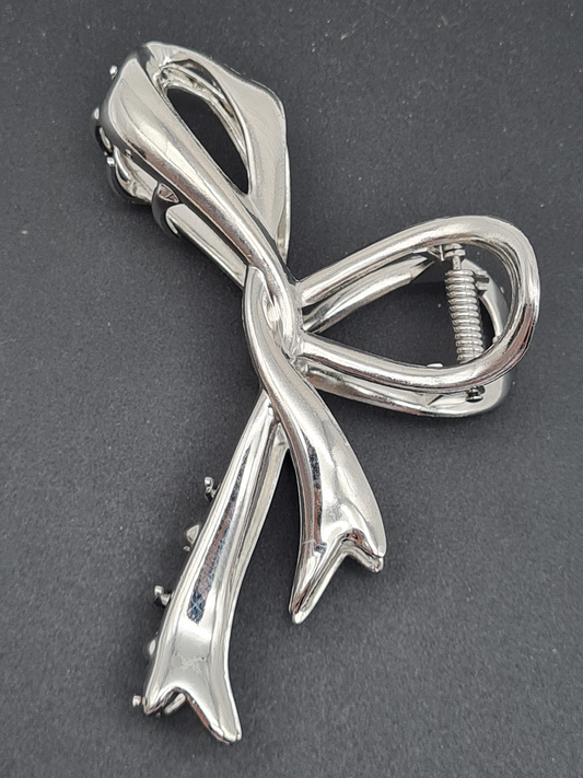 Yehwang Haarspange mit Schleife in Silber oder in Goldfarben, 11,5 cm
