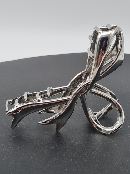 Yehwang Haarspange mit Schleife in Silber oder in Goldfarben, 11,5 cm