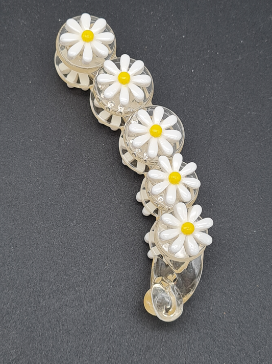 Yehwang Haarnadel- Spange mit Weiße Gänseblümchen