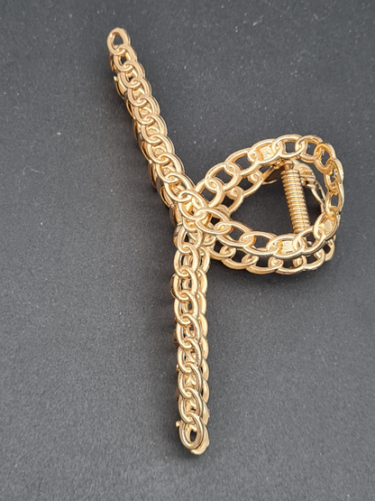 Yehwang Haarklammer Anna Goldfarbe Metall Kette
