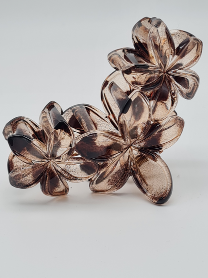 Yehwang Haarklammer - Wildblumen Braun