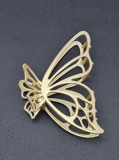 Yehwang Schmetterlings-Haarklammer Goldfarbe Metall