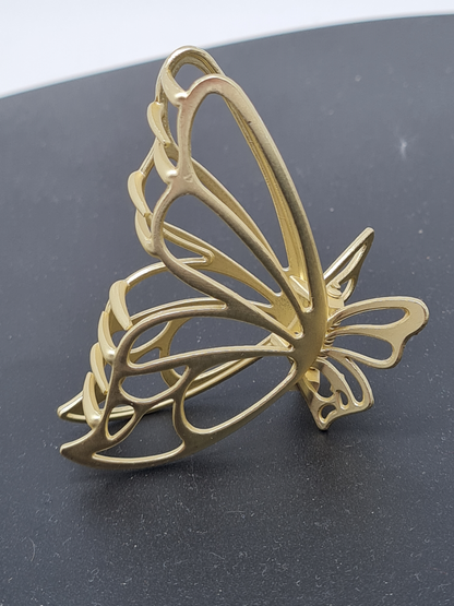 Yehwang Schmetterlings-Haarklammer Goldfarbe Metall