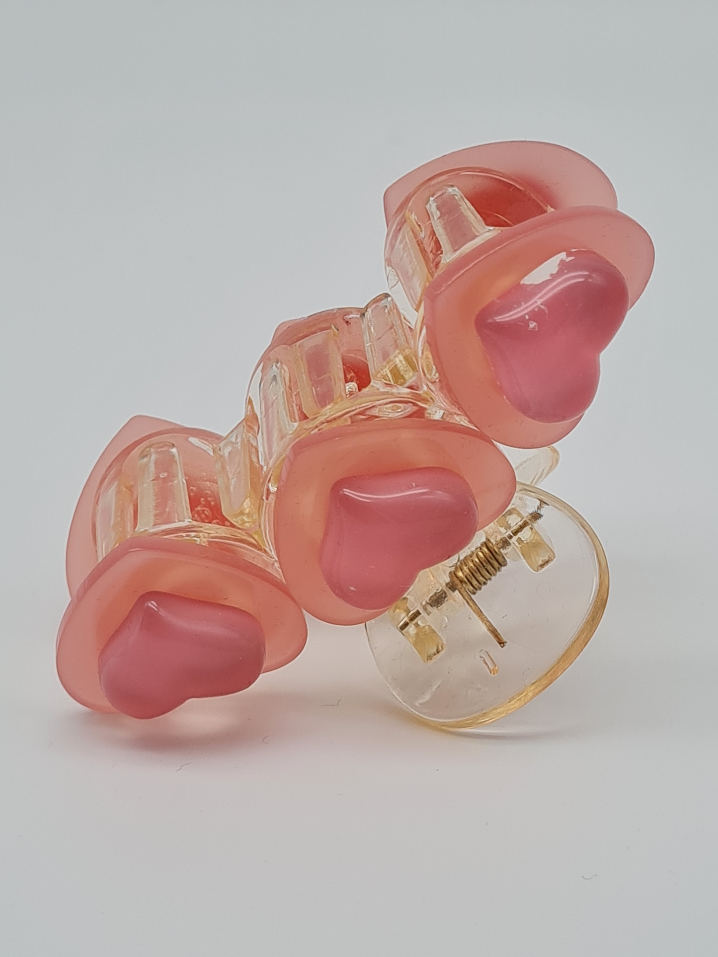 Yehwang Haarklammer mit 3 rosa Herzchen