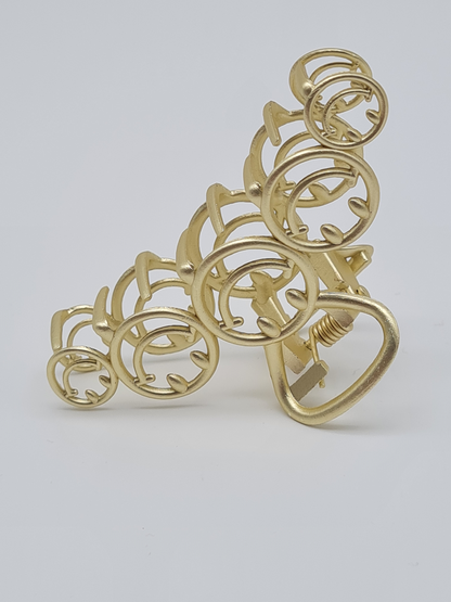 Yehwang Haarklammer Smiley Vintage Goldfarben