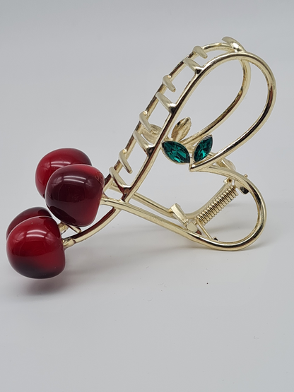 Yehwang Haarklammer Große Kirsch-Haarspange - Goldfarben