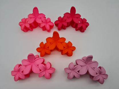 Yehwang Haarklammer Blumen Pink-Orangetöne