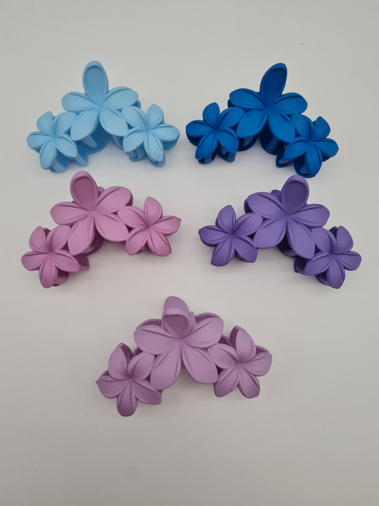 Yehwang Haarklammer Haarspange Haarschmuck Blumen Lila- Blautöne Tiara