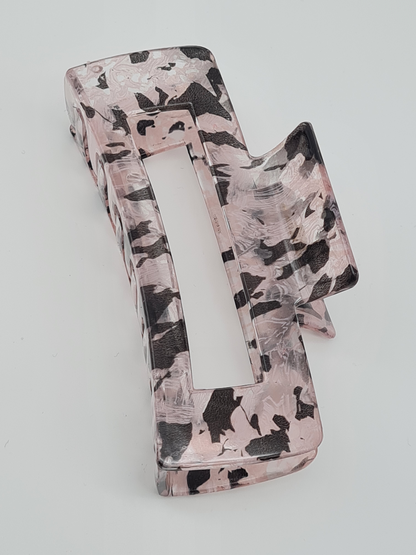 Yehwang Haarklammer Schwarz gefleckt Rosa Haarspange Haarschmuck