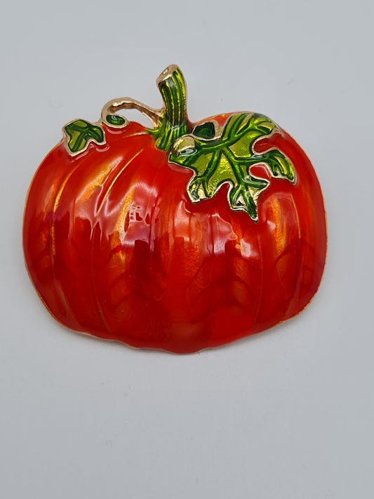 Brosche Kürbis Halloween Party Erntedank orange
