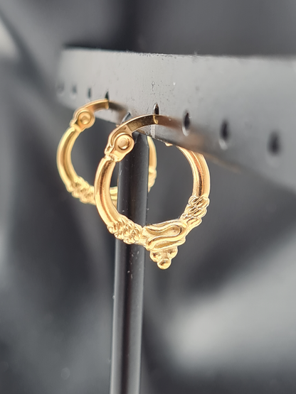 Yehwang Ohrringe im Vintage-Stil Silber- oder Goldfarben Edelstahl nickelfrei