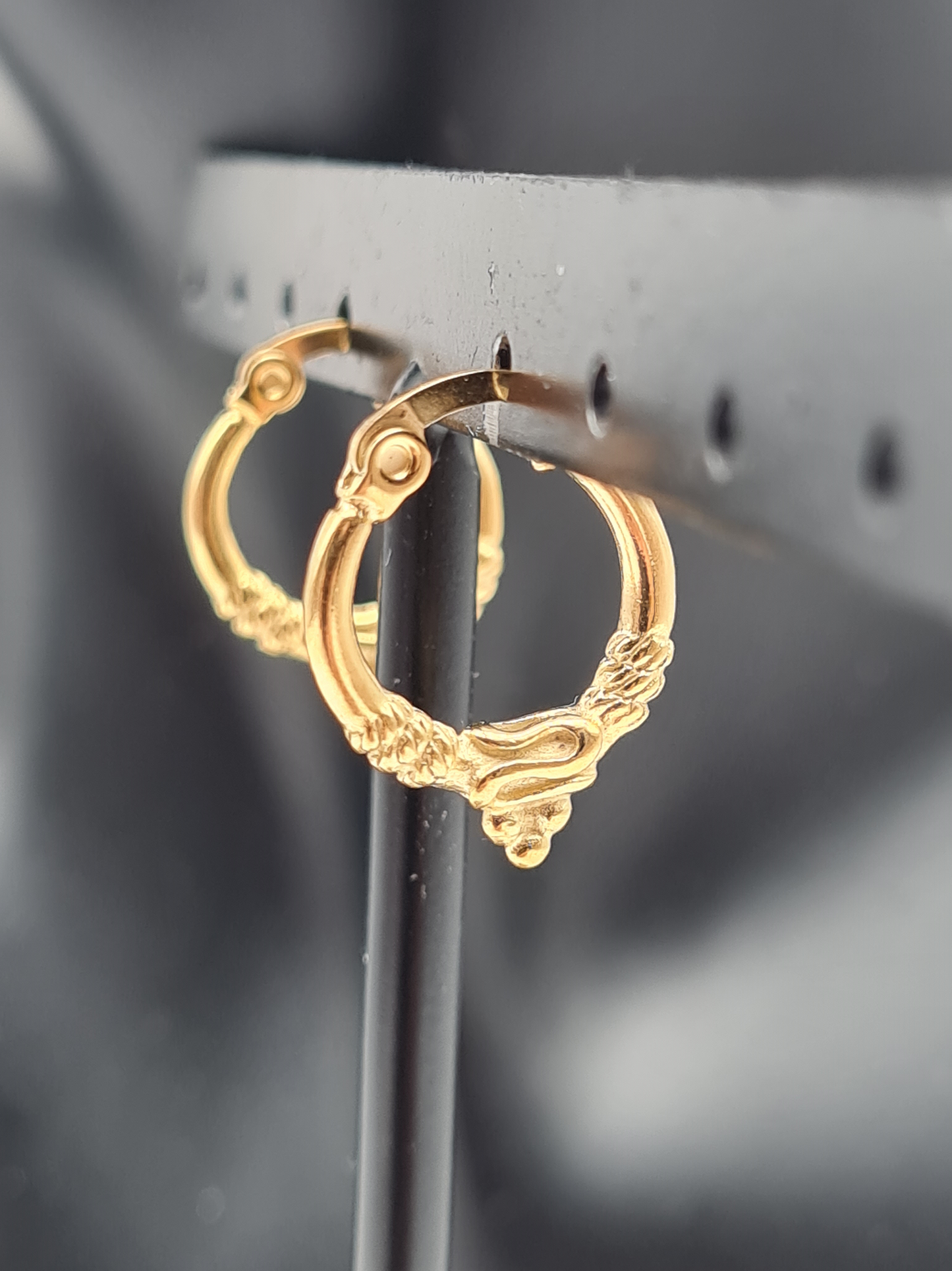 Yehwang Ohrringe im Vintage-Stil Silber- oder Goldfarben Edelstahl nickelfrei