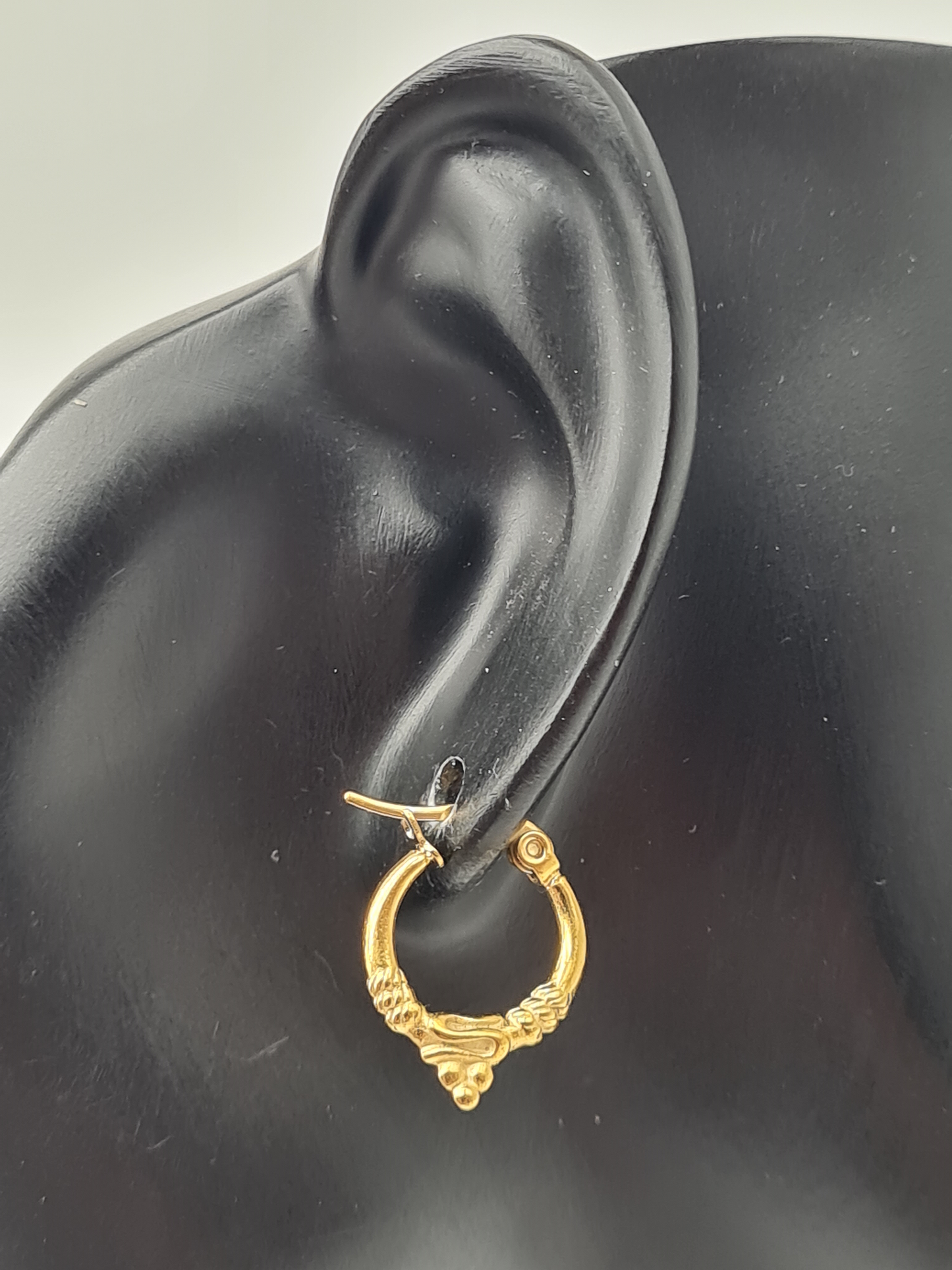 Yehwang Ohrringe im Vintage-Stil Silber- oder Goldfarben Edelstahl nickelfrei