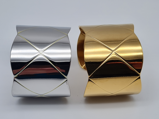 Yehwang Armreif Silberfarben Goldfarben Edelstahl Nickelfrei Ausgefallen Geschenk Kombinierbar