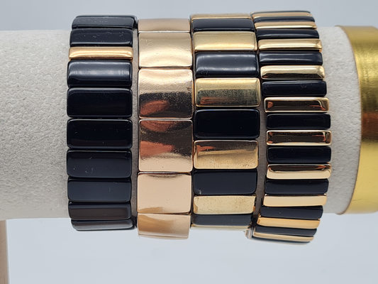 Yehwang Strech Goldfarben Schwarz kombinierbar Trend Style Modisch