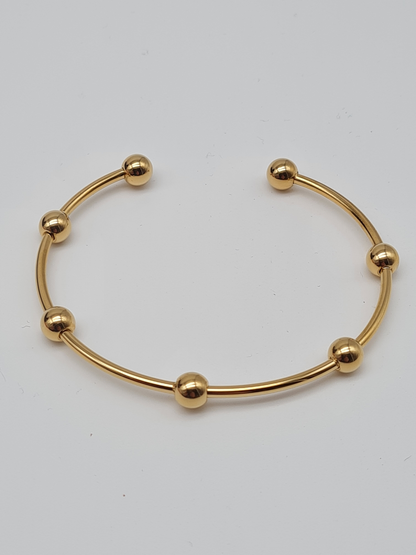 Cosmos Armreif Silber- Goldfarben nickelfrei Verzierungen Modern schlicht elegant kombinierbar