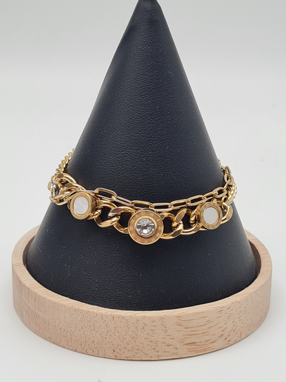 Cosmos Armreif Silber- Goldfarben nickelfrei Verzierungen Modern schlicht elegant kombinierbar (Kopie)