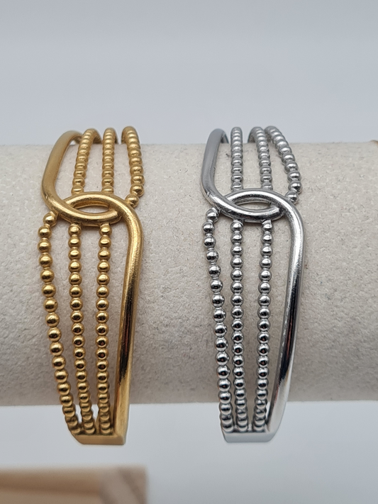 Cosmos Armreif in Silber oder Goldfarben Modern Stylisch nickelfrei