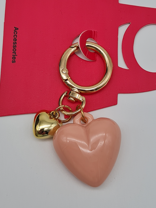 Yehwang Doppelter Herzanhänger Schlüsselanhänger Taschenanhänger Liebe Geschenk