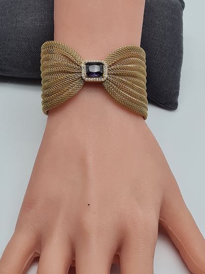 Cosmos Armreif Goldfarben Modern Trend Kombinierbar Nickelfrei Schwarz Transparent Rosa