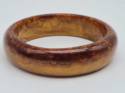 Cosmos Armband Resin Acryl Holz Türkis Gold Bronze Marmor