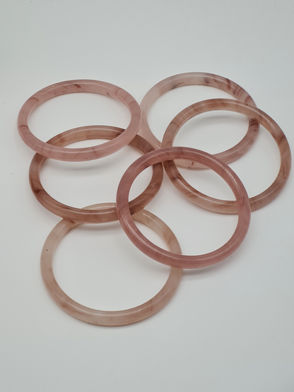 Cosmos Armband Keramik altrosa Marmor-Look Trend kombinierbar